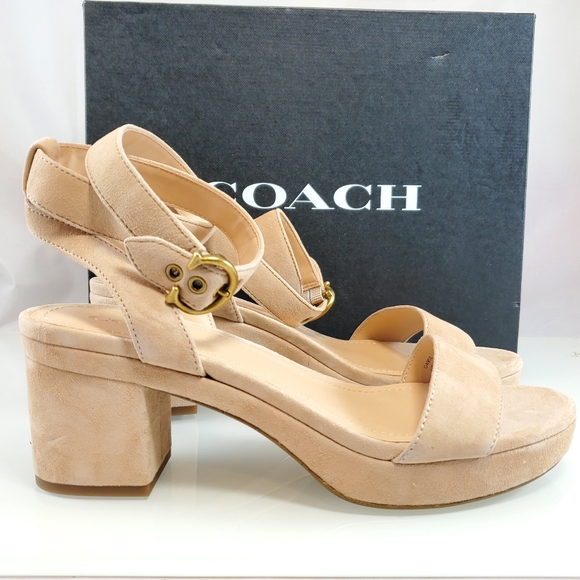NWT$282 Coach Serena Block Heel Platform Sandal Heel Shoes Sz 10 - Picture 4 of 10